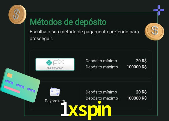 O cassino 1xspin oferece uma grande variedade de métodos de pagamento